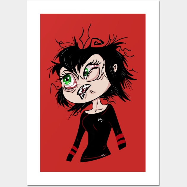 Vampire Goth Girl Wall Art by OCDVampire